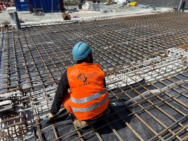 Trame d’acier pour béton armé